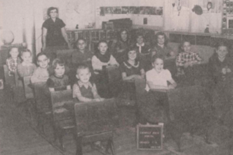 Class at Chimney Rock School, 1955-56